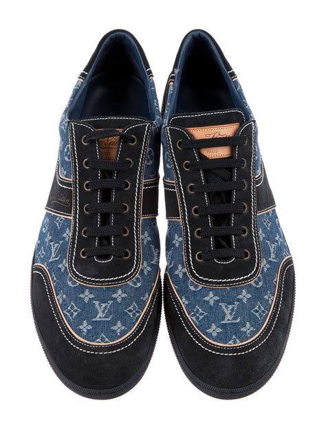 louis vuitton blue monogram shoes